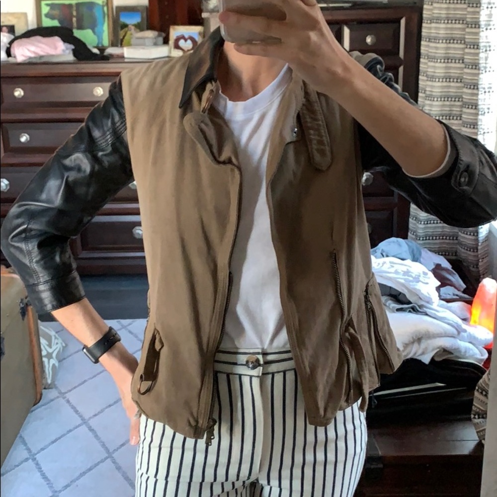 Diesel Black Gold Cotton/Sheep-leather Blazer